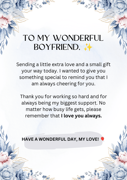 Ready-Made Birthday Gift Card for Boyfriend