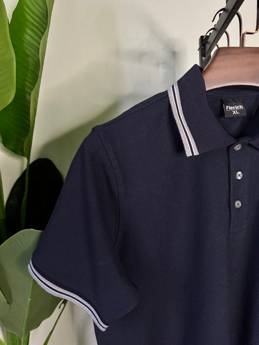 Mercerized Polo Shirt - Midnight Navy