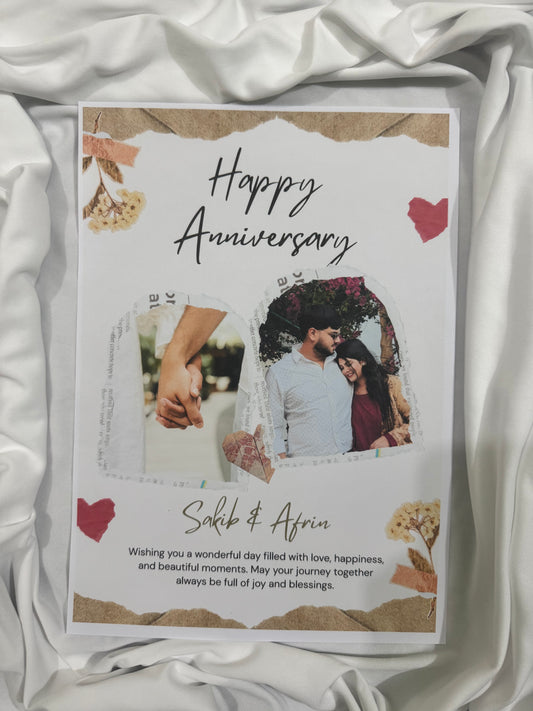 Premium Custom Anniversary Gift Card (Photo & Text)