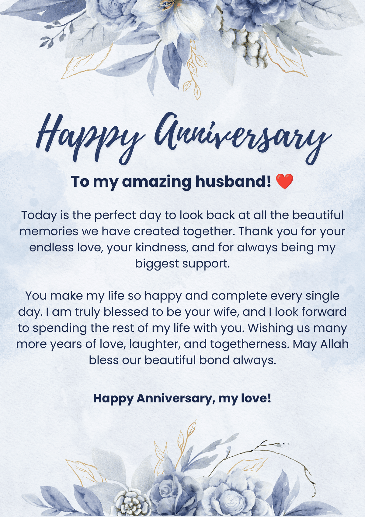 Ready-Made Anniversary Card