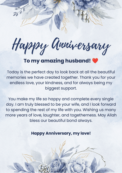 Ready-Made Anniversary Card