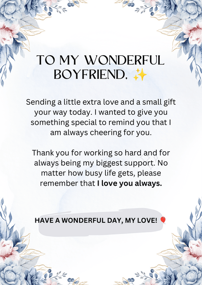 Ready-Made Birthday Gift Card for Boyfriend