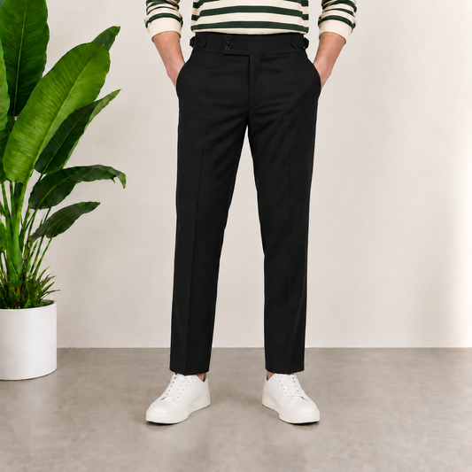Classic Regular Fit Black Formal Pants for Men