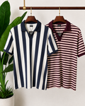 The Faded Navy & Burgundy Stripe Combo