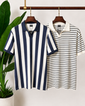 The Faded Navy & Black Thin-Stripe Combo