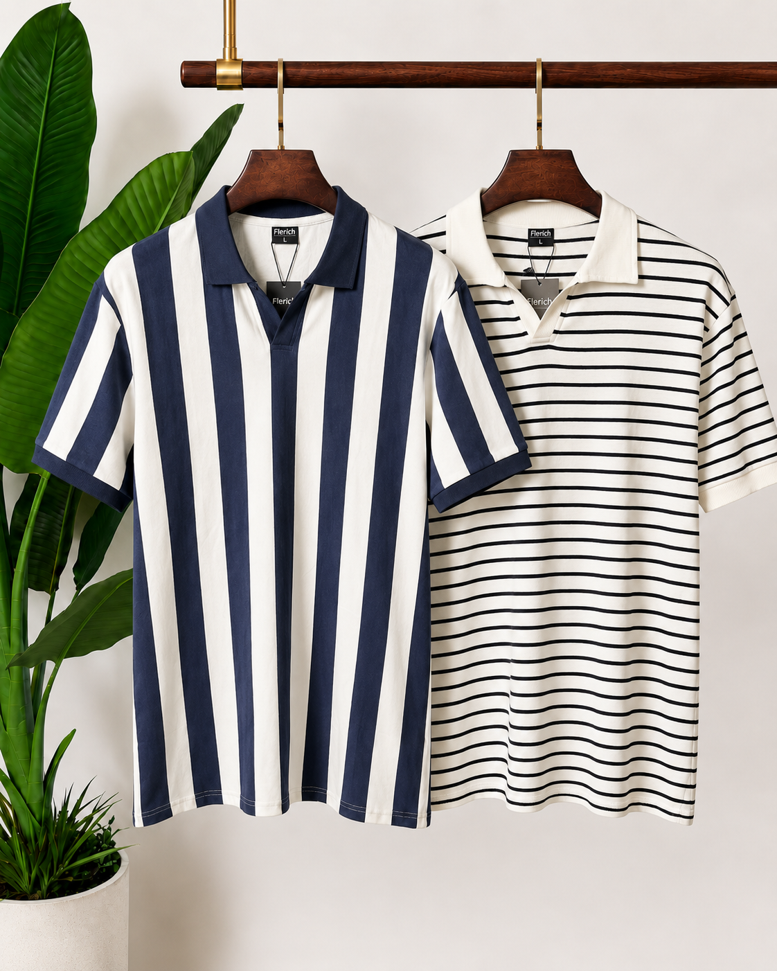 The Faded Navy & Black Thin-Stripe Combo