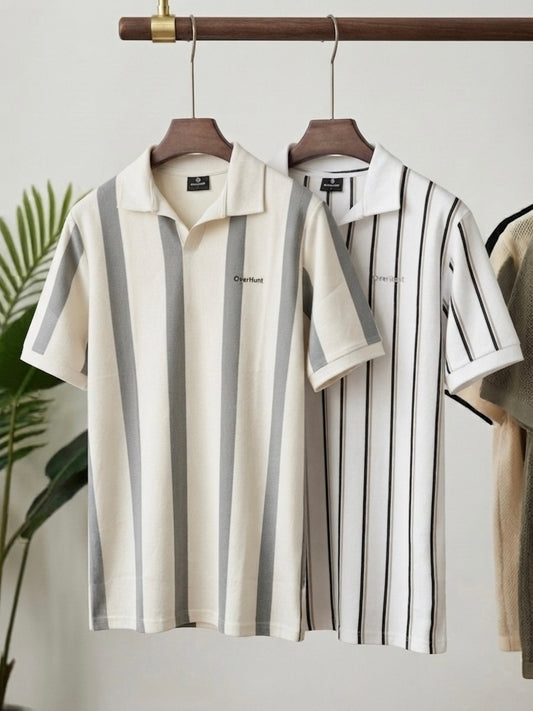 The Cream Ash Stripe  & Classic Stripe Set