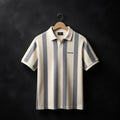 Cream Ash Stripe Polo