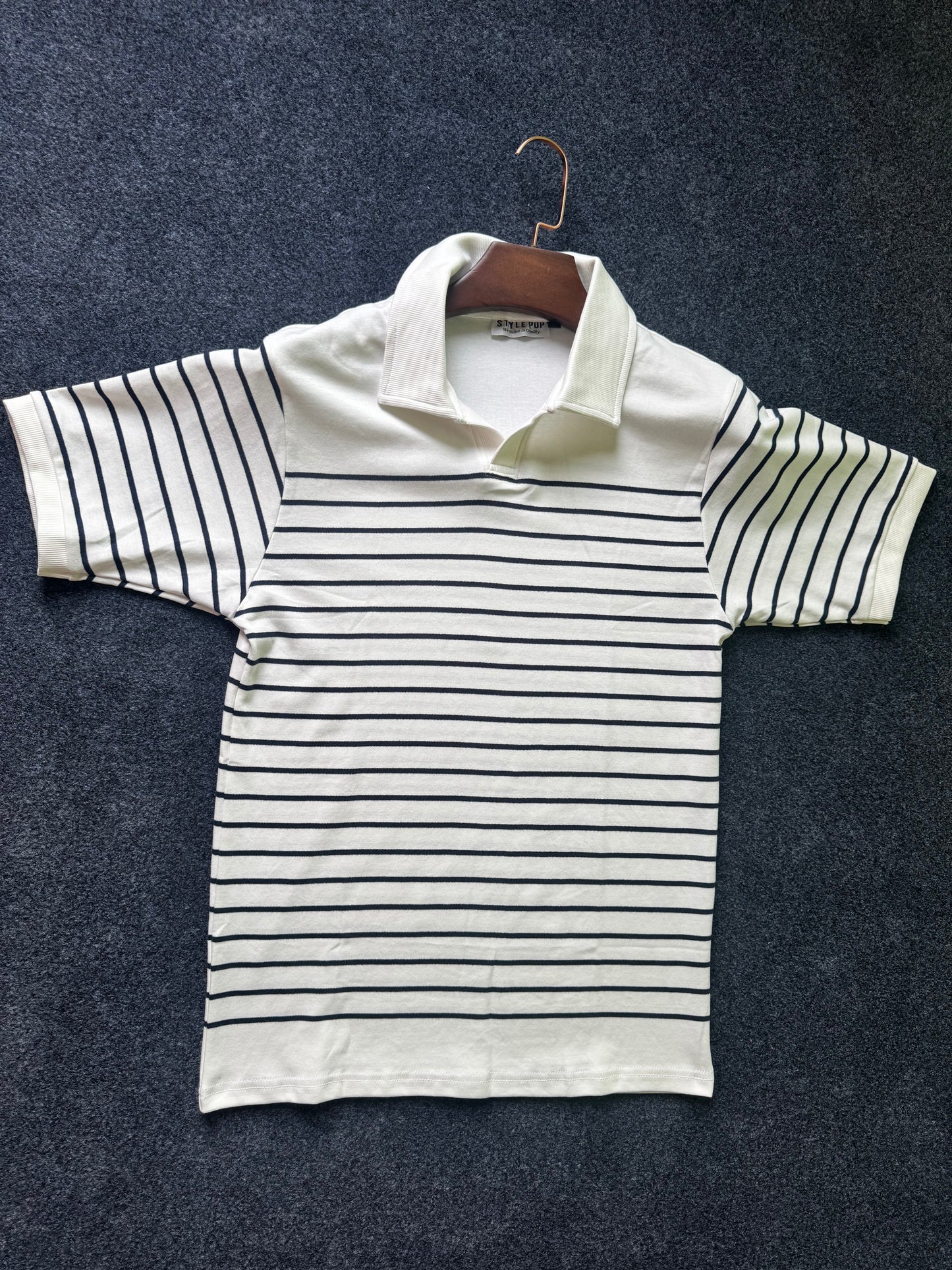 White Navy Classic Polo