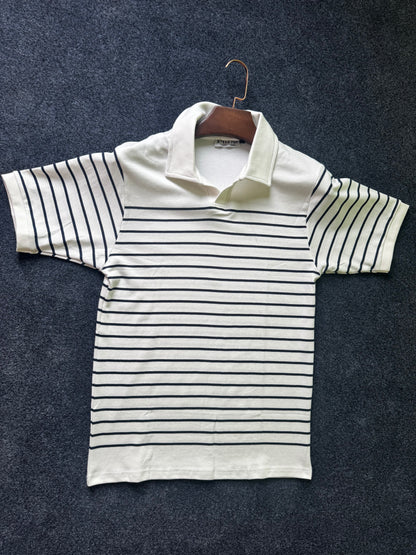 White Navy Classic Polo