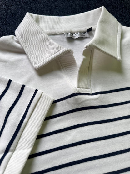 White Navy Classic Polo