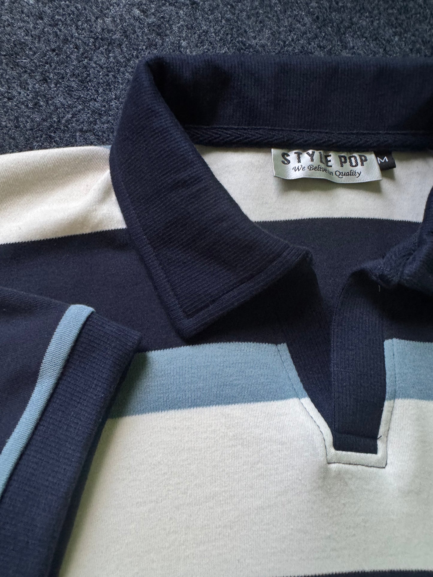 Ocean Block Stripe Polo