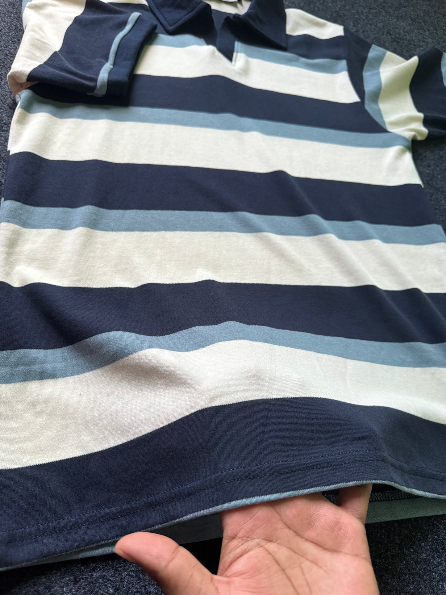 Ocean Block Stripe Polo