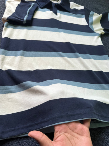 Ocean Block Stripe Polo
