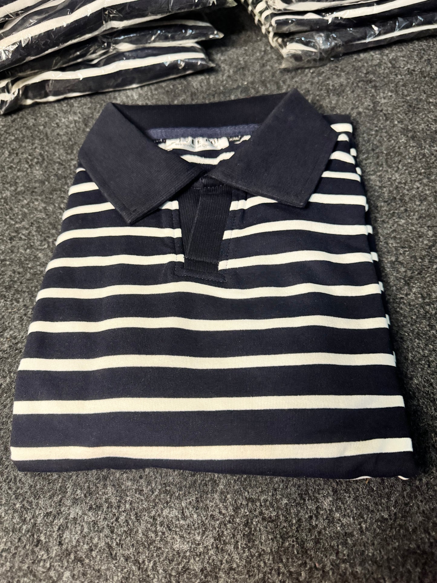 Midnight navy stripe (Black )