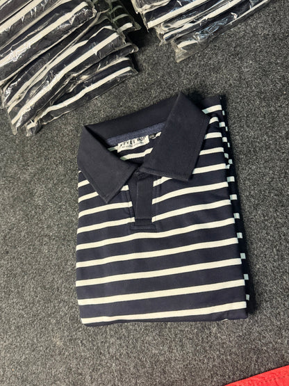 Midnight navy stripe (Black )