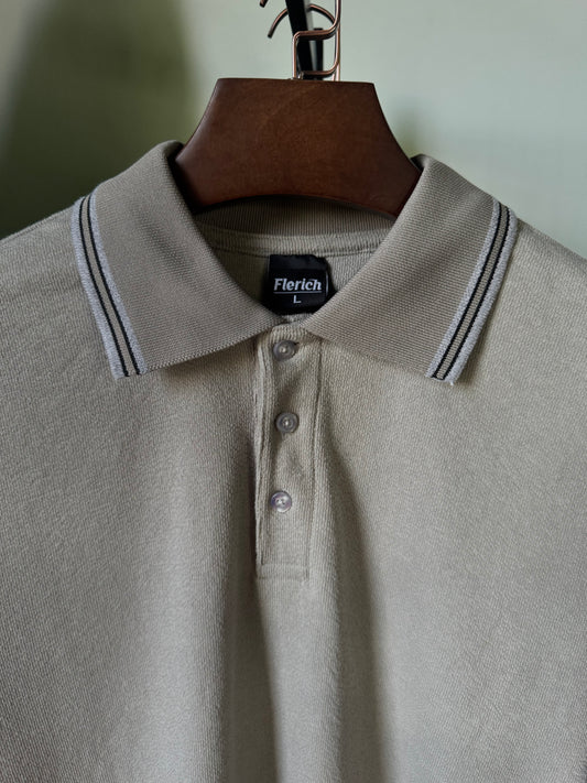 Mercerized Polo Shirt - Cement Grey
