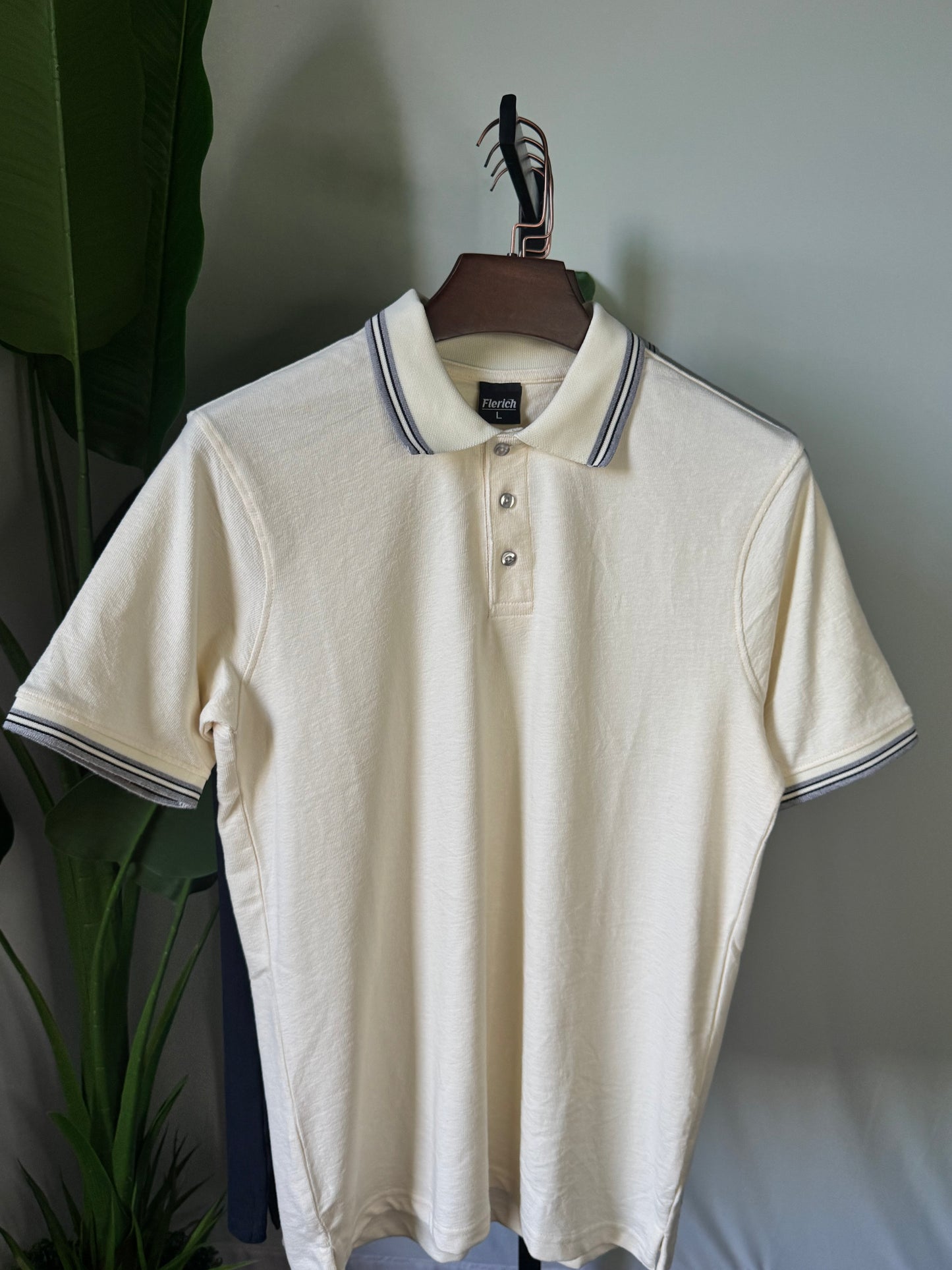 Mercerized Polo Shirt - Butter Cream