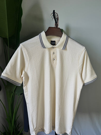 Mercerized Polo Shirt - Butter Cream