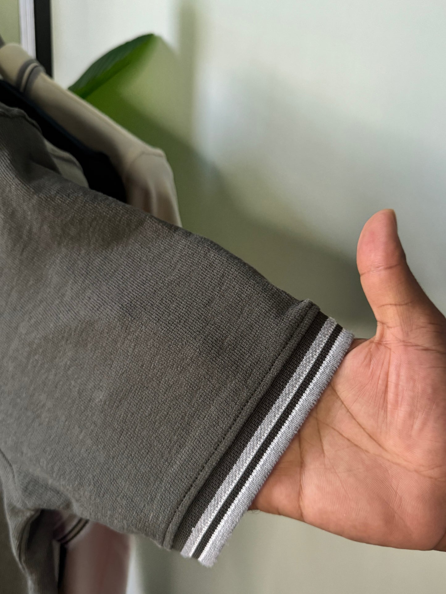 Mercerized Polo Shirt - Warm Grey
