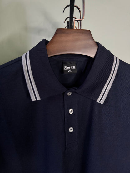 Mercerized Polo Shirt - Midnight Navy