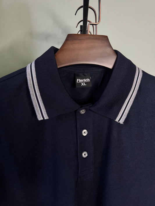 Mercerized Polo Shirt - Midnight Navy