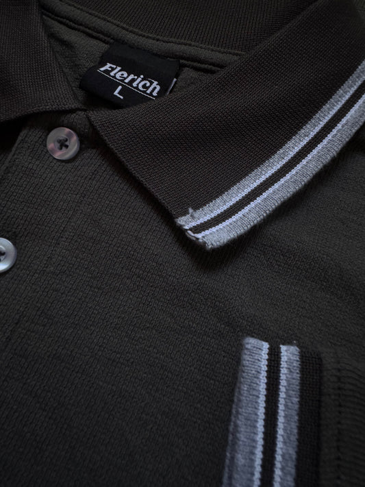 Mercerized Polo Shirt - Warm Grey