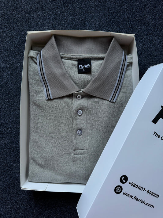 Mercerized Polo Shirt - Cement Grey