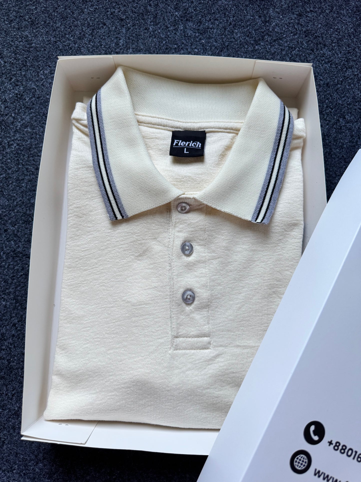 Mercerized Polo Shirt - Butter Cream