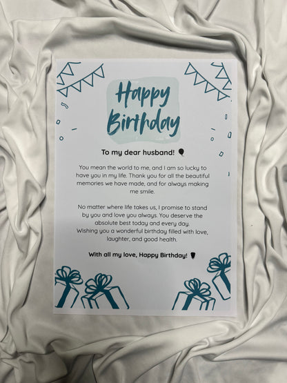 Premium Custom birthday Gift Card (Text Only)