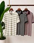 The Sage, Burgundy & Wide Stripe Polo Set