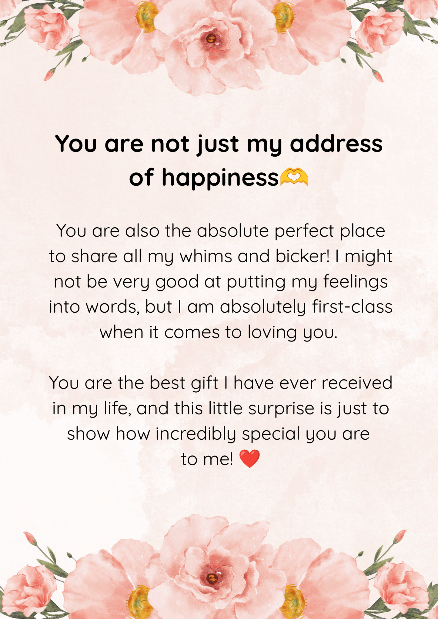 Custom-Made Gift Card (Text Only)