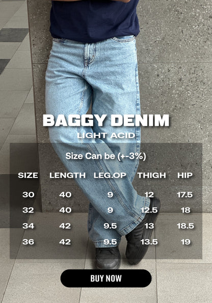 Baggy Denim – Light Acid | Flerich Official