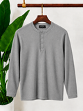 Slate Gray Long Sleeve Henley